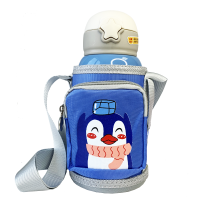 Дитячий термос-поїлка в сумці з чашкою 3 в 1 (синій) 600 ml
